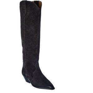 Isabel Marant Denvee Suede Tall Western boot